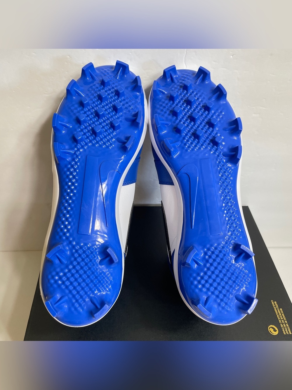 Jordan 1 Retro High MCS Baseball Cleats Sizes 12, 14 & 15 Game Royal AV5354-411 - Picture 6 of 6
